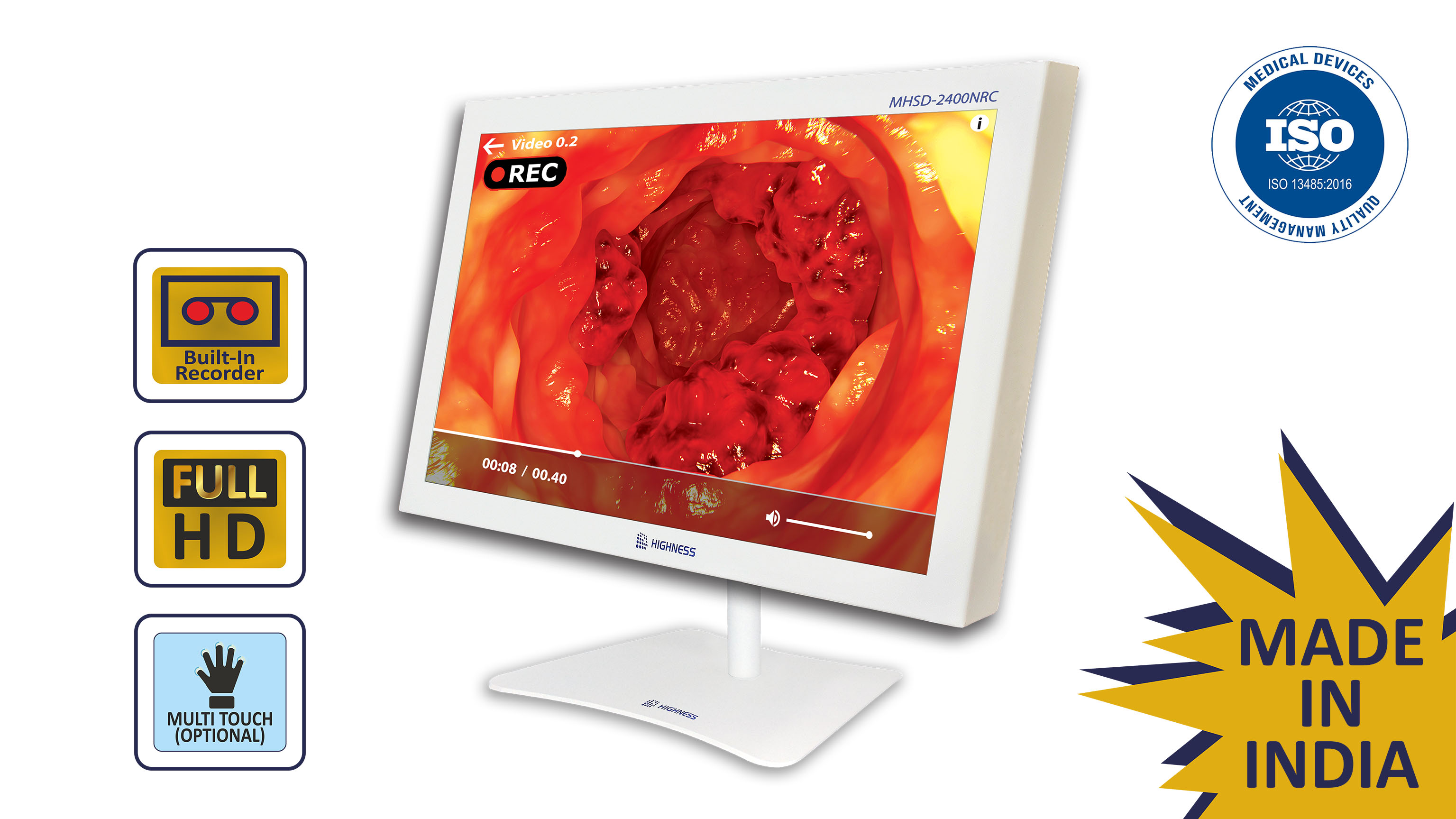 24" SURGICAL DISPLAY MHSD-2400NRC BUILT-IN RECORDING & STORAGE