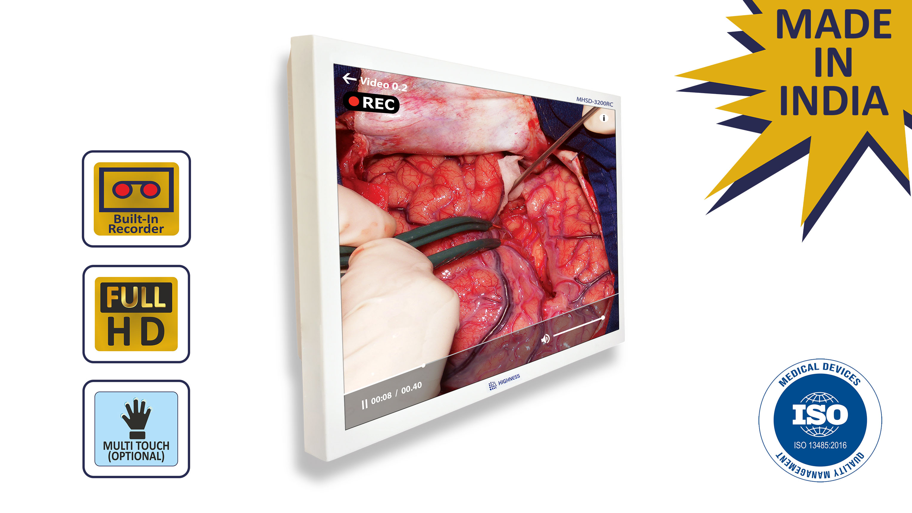 32" SURGICAL DISPLAY MHSD-3200RC BUILT-IN RECORDING & STORAGE