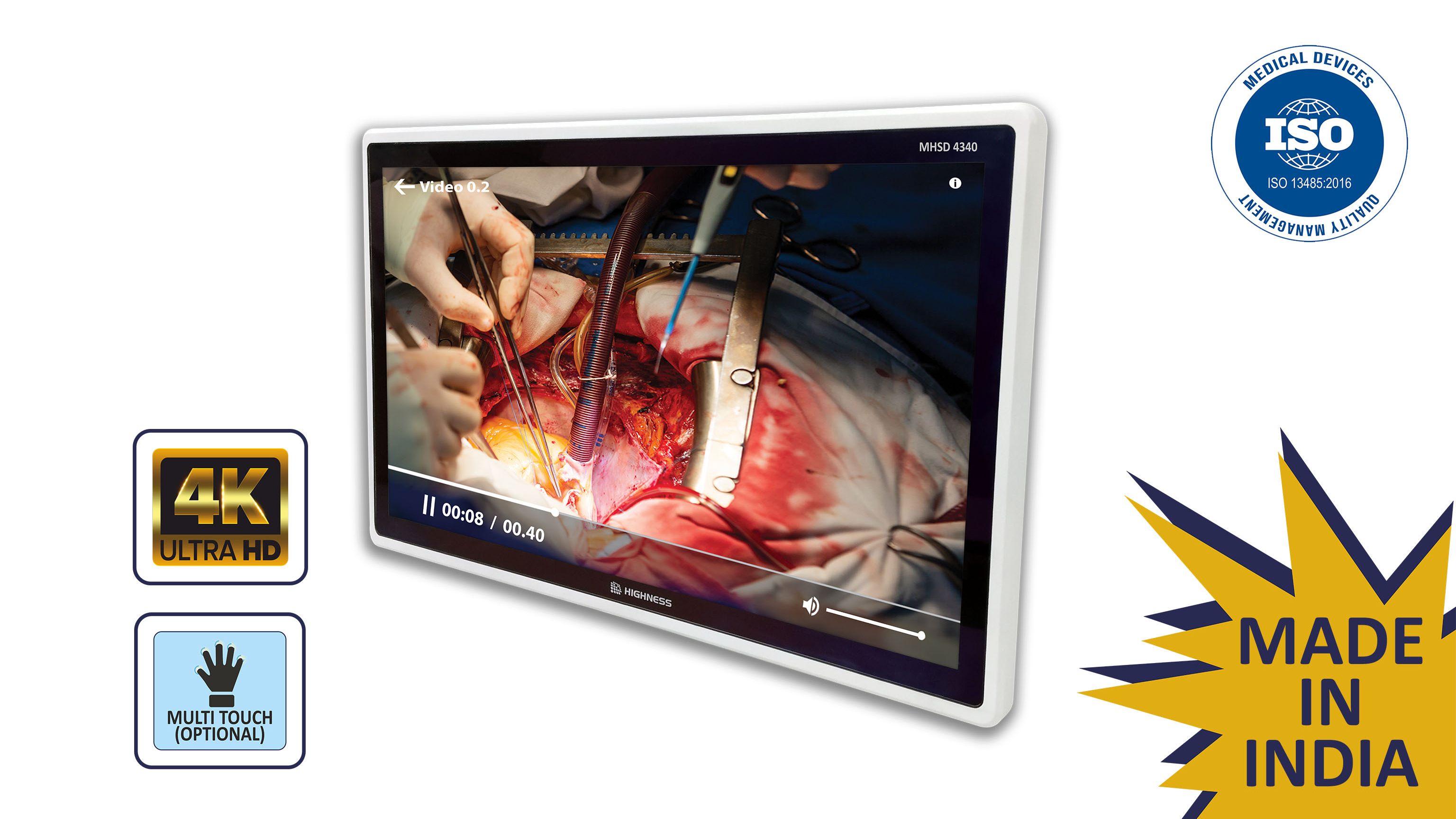 43" SURGICAL DISPLAY MHSD-4340_V2 4K DISPLAY