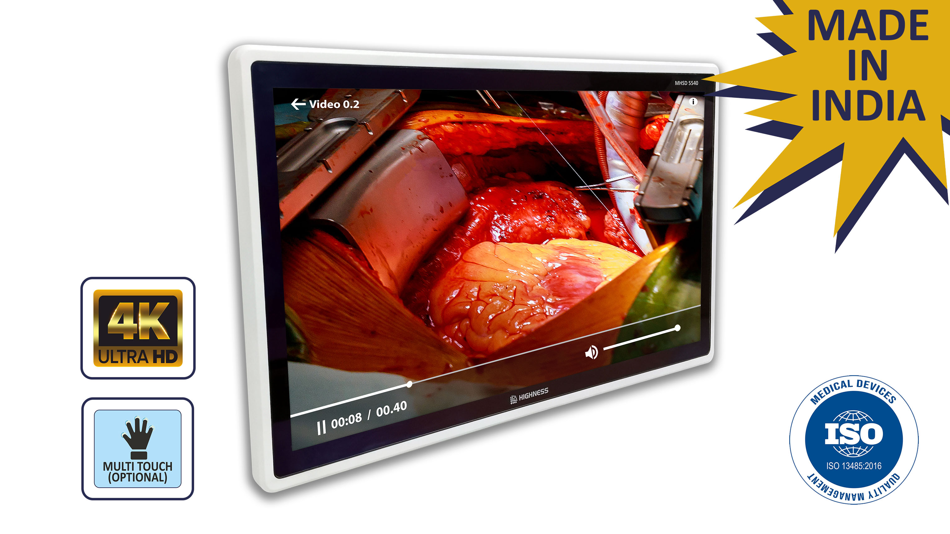 55" SURGICAL DISPLAY MHSD-5540_V2 4K DISPLAY