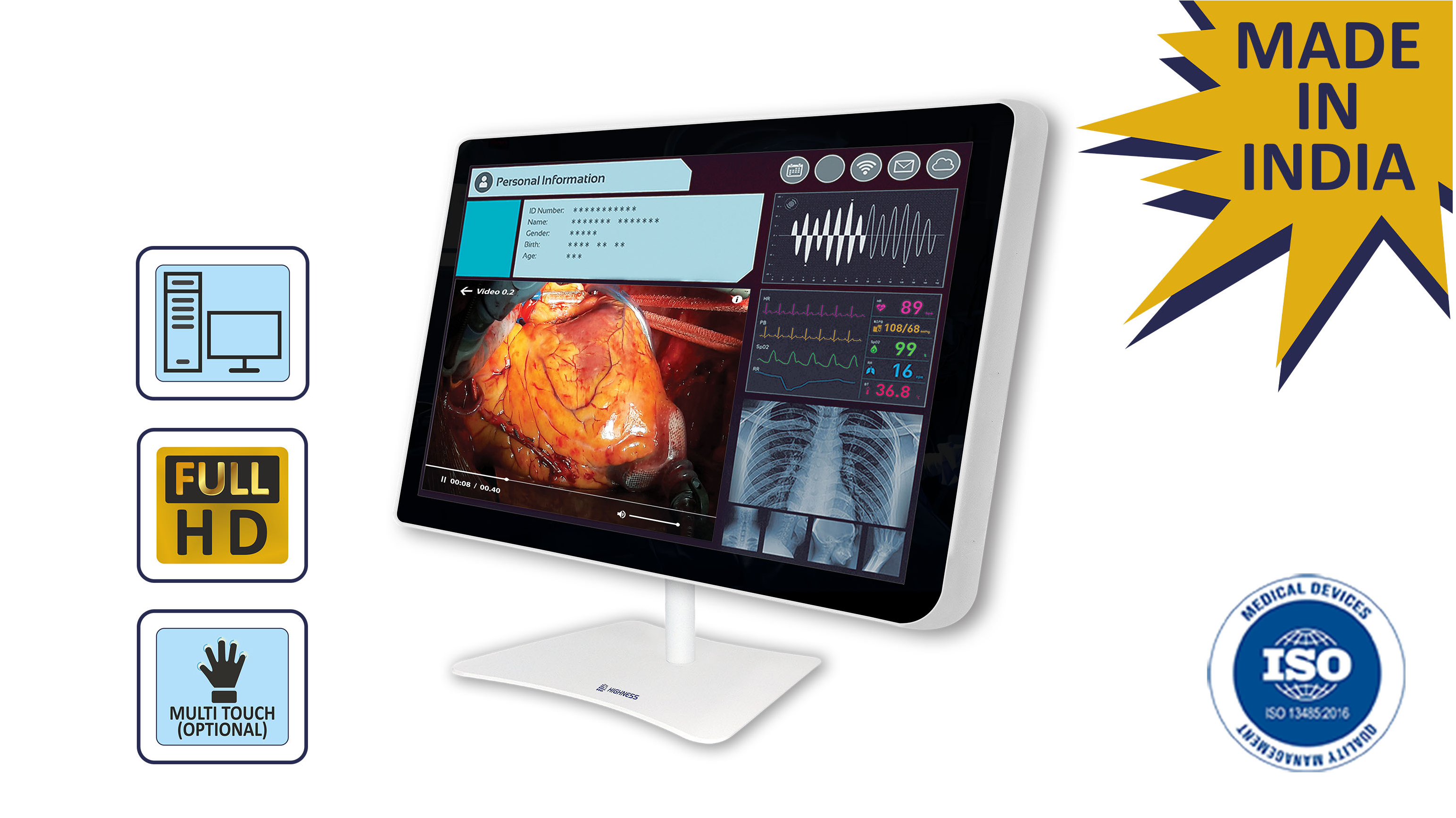 27" MEDICAL GRADE WORK STATION